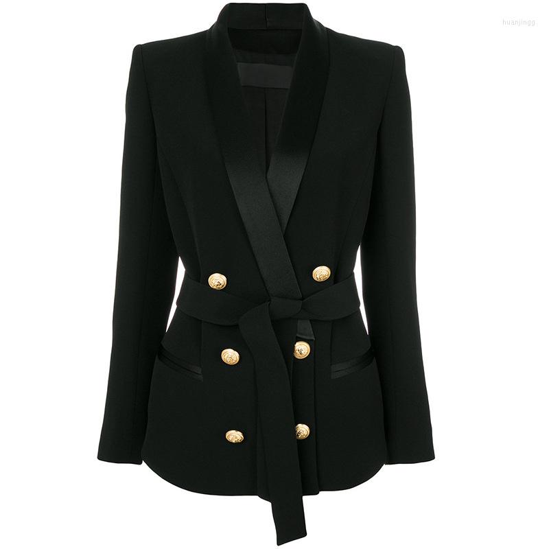 

Women' Suits Pink Black White Blazer Women 2022 Designer Long Sleeve Double Breasted Button Office Formal Blazers Jackets Autumn
