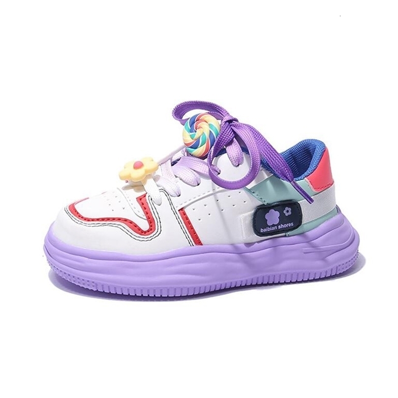 

Sneakers Autumn Kids Patchwork Bright Boys Shoes Girls Soft Breathable Casual Sport Candy Pattern Running 221113, Orange