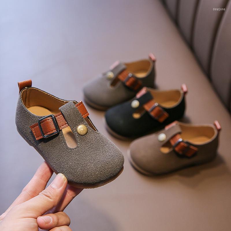 

Athletic Shoes 2022 Autumn Small Leather Fashion Children's Princess Shallow Mouth Casual Baby Girl Boys, Gray