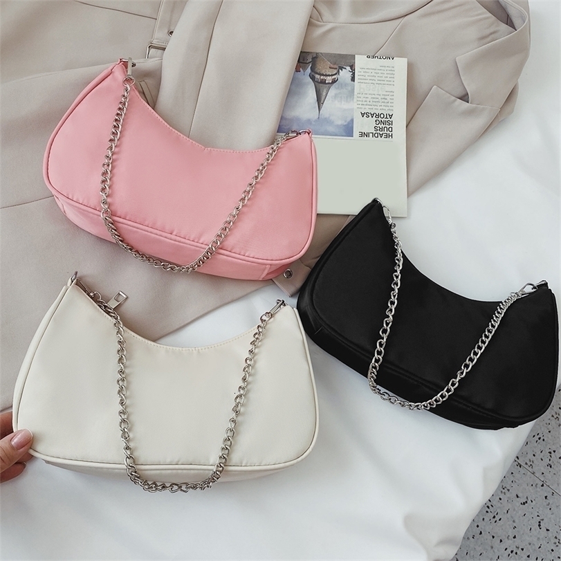 

Evening Bags Solid Color Shoulder Purse Women Underarm Bag Ladies Fashion Tophandle Clutches Black Beige White Pink Handbag Pouch 221114