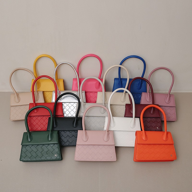 

Luxury Girls weaving grain handbag kids metal letter square crossbady bag designer children one shoulder bags women mini purse A9329, Beige