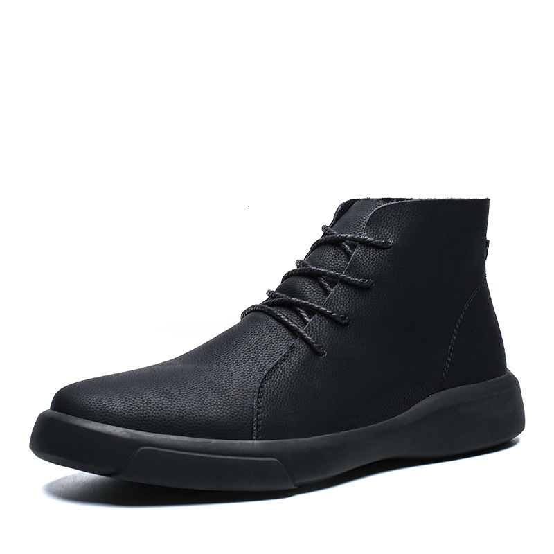 

Boots Brand Winter Men Snow Fashion Lace-up Ankle Genuine Leather Warm Plush Autumn Outdoor Shoes 221114, Auburn