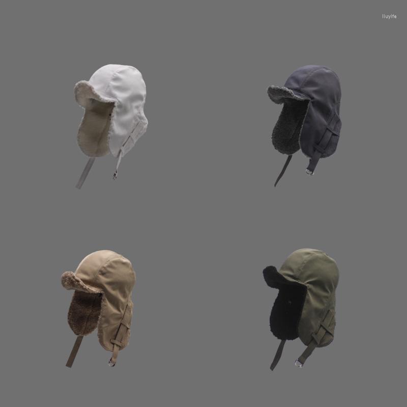 

Bandanas Winter Earflap Bomber Hats Ushanka Cap Thickened Warm Russian Hat Cycling Skiing Outdoor Windproof Artificial Lamb Wool Ear Flap