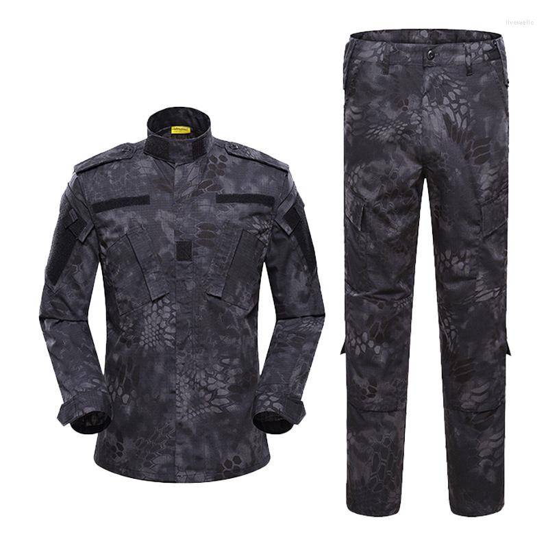 

Racing Pants Outdoor Commute Combat Training Multiple Pockets Casual Cargo Shirts Sets Male Camouflage Tactical Military Uniform Mens, 16