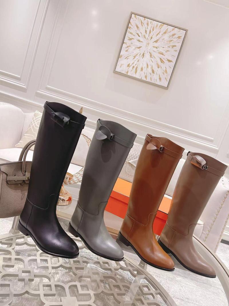 

Boots 2022 Flat Bottomed High Female Knight Long Leather Thin, Black
