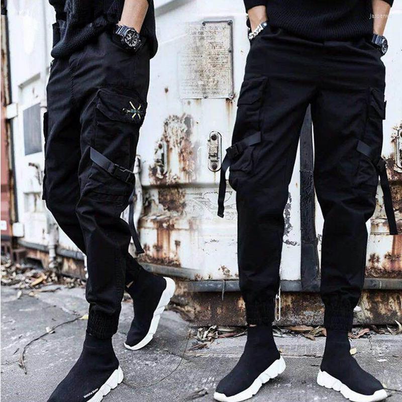 

Men's Pants Nice Style Casual Men Cotton Streetwear Hip Hop Black Mens Joggers Multi-Pockets Man Trousers, Jungle camouflage