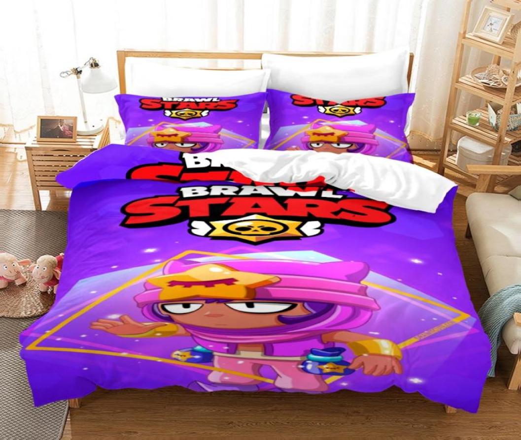 

whole Brawl stars Drop 3D Printing Bedding Set Duvet Cover Pillowcase Bedclothes Boy Gife 23699780, Ivory