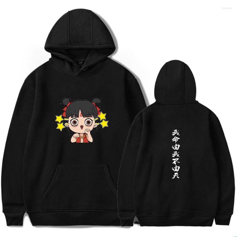 

Men's Hoodies Chinese Character Nezha Print Sweatshirt Men Women Casual Autumn Keep Warm Pullover Fashion Harajuku, Red20