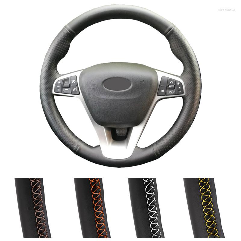 

Steering Wheel Covers DIY Car Cover Black Artificial Leather For Lada Vesta 2022 -2022 Xray 2022-2022 Braiding