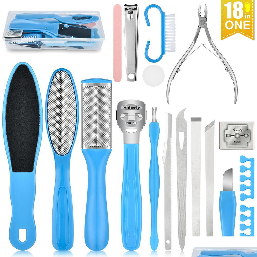 

Foot Treatment Epack 18Pcs/Set Manicure Foot Care File Set Dead Hard Skin Callus Remover Scraper Pedicure Rasp Tools Feet Tool Kit S Dhtxr