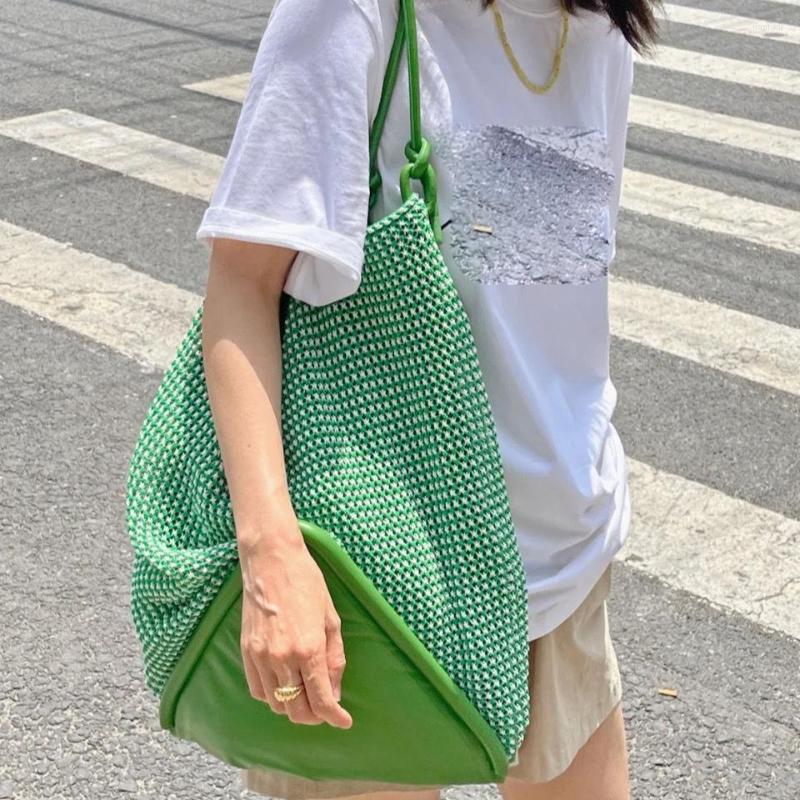 

Evening Bags Large Tote Bag Green Shoulder Design Women Handbag 01-SB-ttstbn