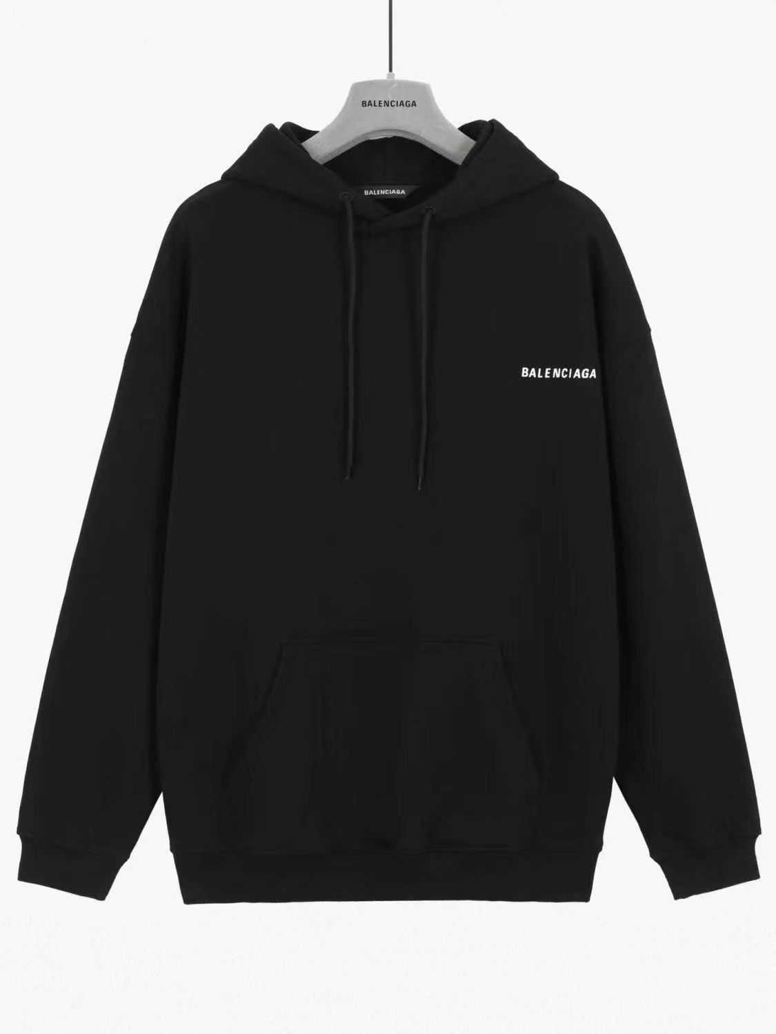 

b Men's Hoodies Balencaigass Hoodie Sweatshirts Designer Quality Lettering Paris Front Back Family Simple Comfortable Women Same Style, Black one-to-one high version