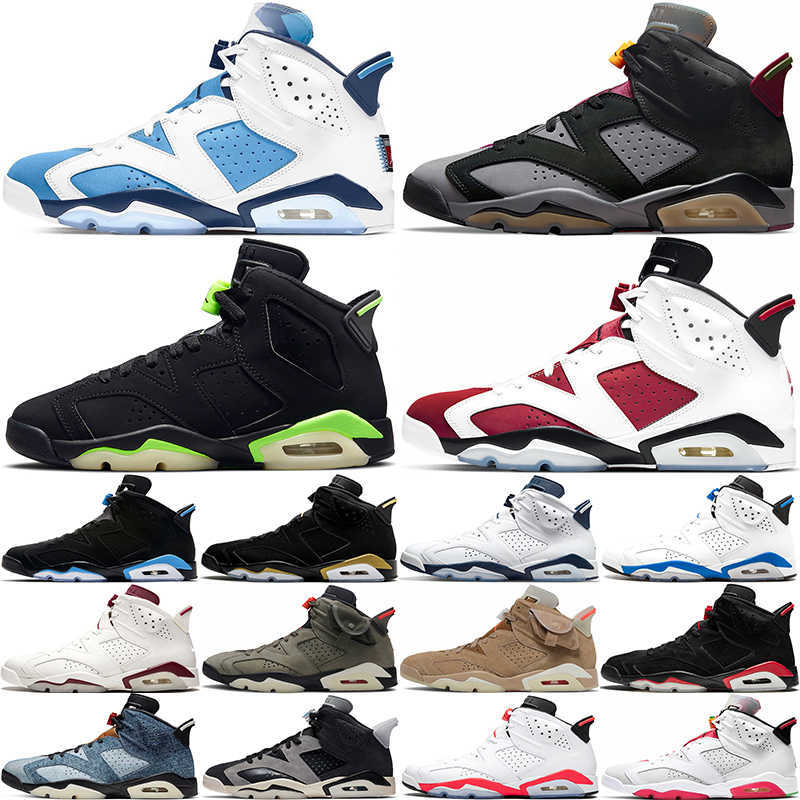 

jumpman 6 6s basketball shoes UNC Electric Green Varsity Red Infrared Bordeaux Black Cat DMP British Khaki Oreo Olive Flight outdoor sports, Box