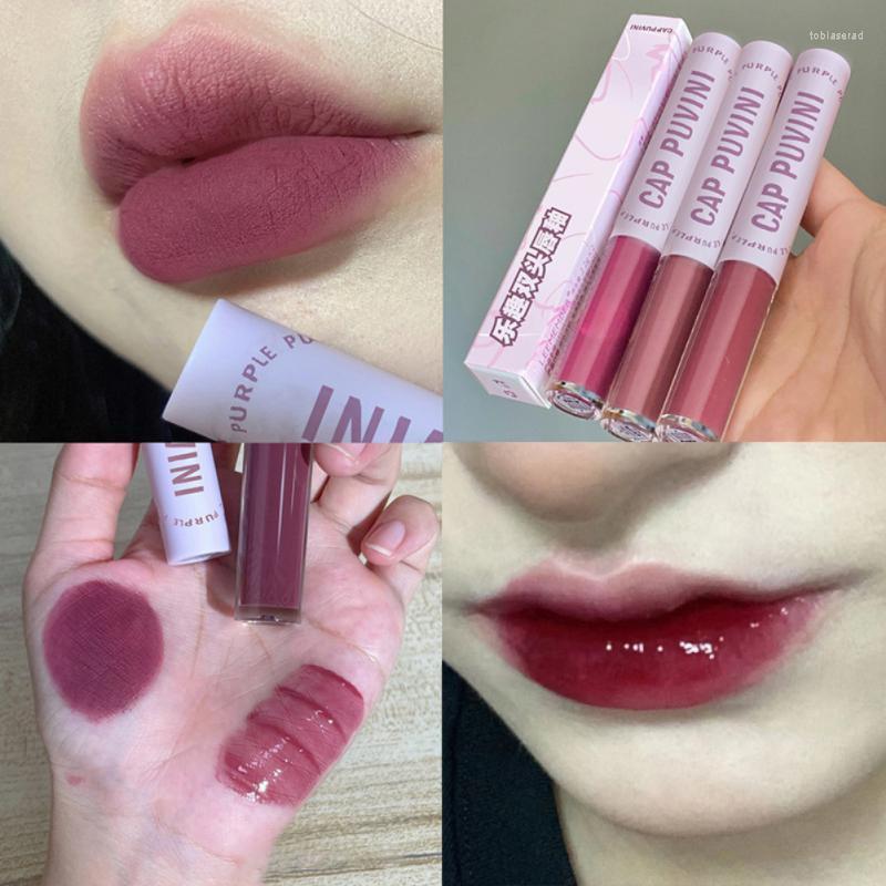 

Lip Gloss Cappuvini Double-headed Lipstick Waterproof Long-lasting Mini Portable Glaze High Quality Female Makeup Cosmetics, 1pcs 02