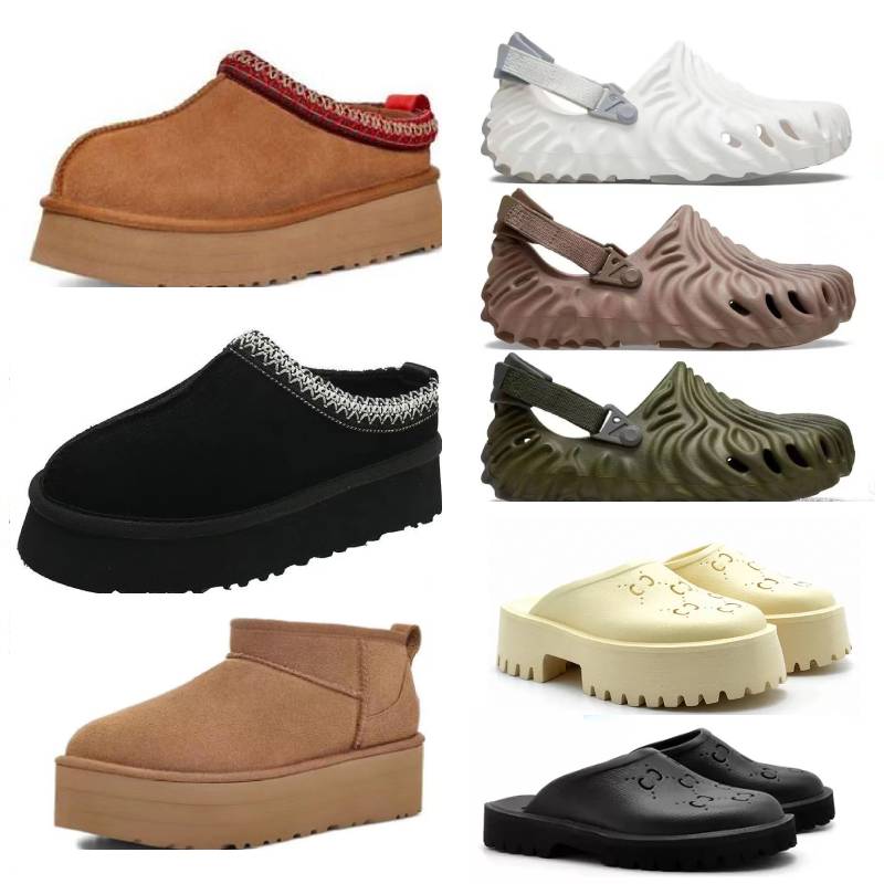 

Tazz slipper tasman fur slides Pollex clog slides winter warm unisex leather thick bottom platform desinger indoor booties Austrilia mini boot men women, Pollex clog4