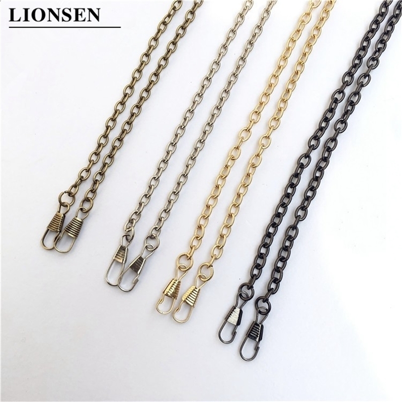 

Bag Parts Accessories Lionsen O Type 4060120cm Metal s Chain Purse Buckles Women Shoulder strap for bags replace Crossbody chain 221114