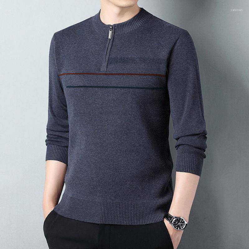 

Men's Sweaters High Quality Autumn And Winter Fashion Sweater Men's Round Neck Section Casual Stripe Tops 2023 A101, Zhonghui