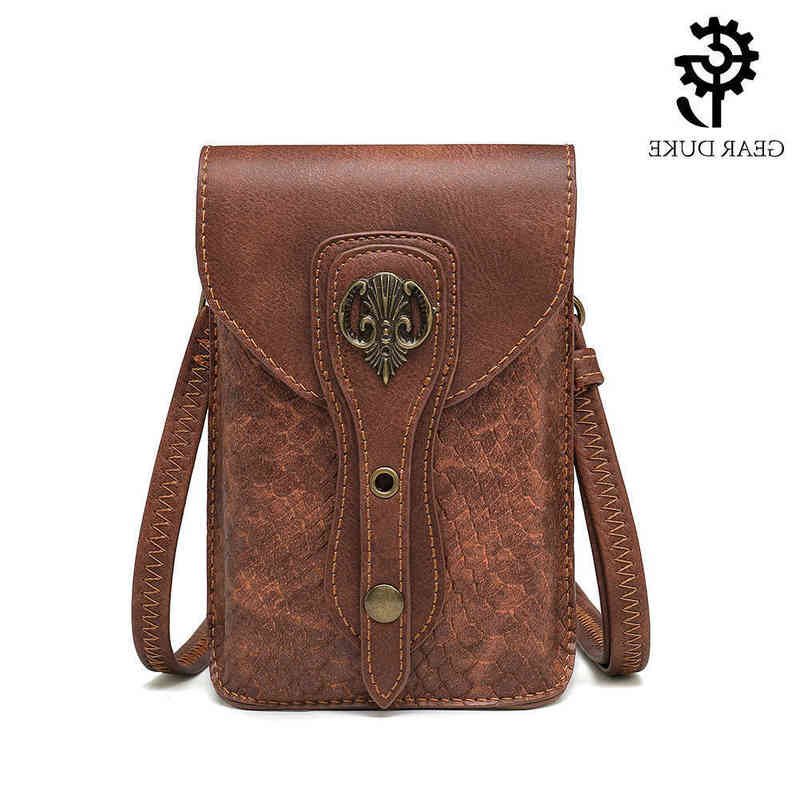 

Motorcycle bicycle Cycling bags 2022 Female Steampunk MINI Women's One Shoulder Crossbody Bag Snake Moto Mobile Bag's, Red