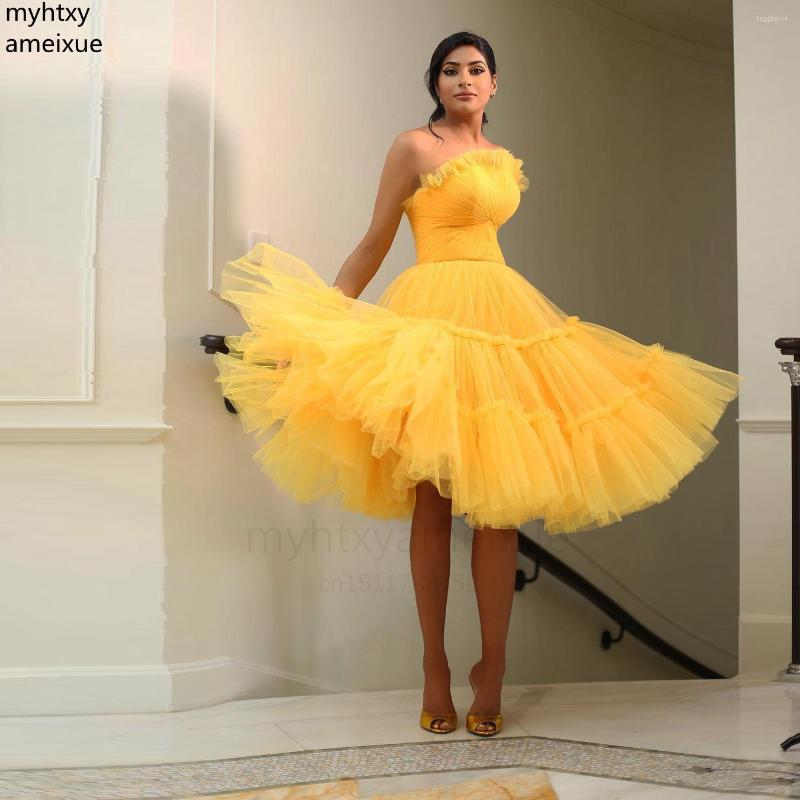 

Party Dresses Sexy A Line Tulle Prom 2023 Strapless Zipper Back Homecoming Graduation Gowns Length Special Occasion Women, Purple