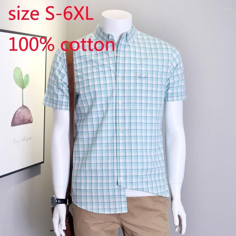 

Men' Casual Shirts Spring Men Shirt And Arrival Summer Cotton Short Sleeve Fashion Large Plus Size -2XL3XL4XL5XL6XL, Beige