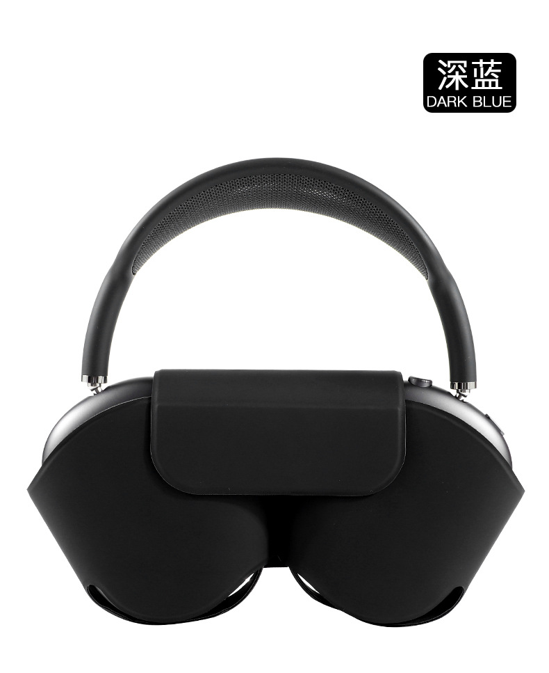 

For Airpods Max Headband Headphone Cushions Accessories Solid Silicone High Custom Waterproof Protective plastic Headphone Travel Case, Lavender violet