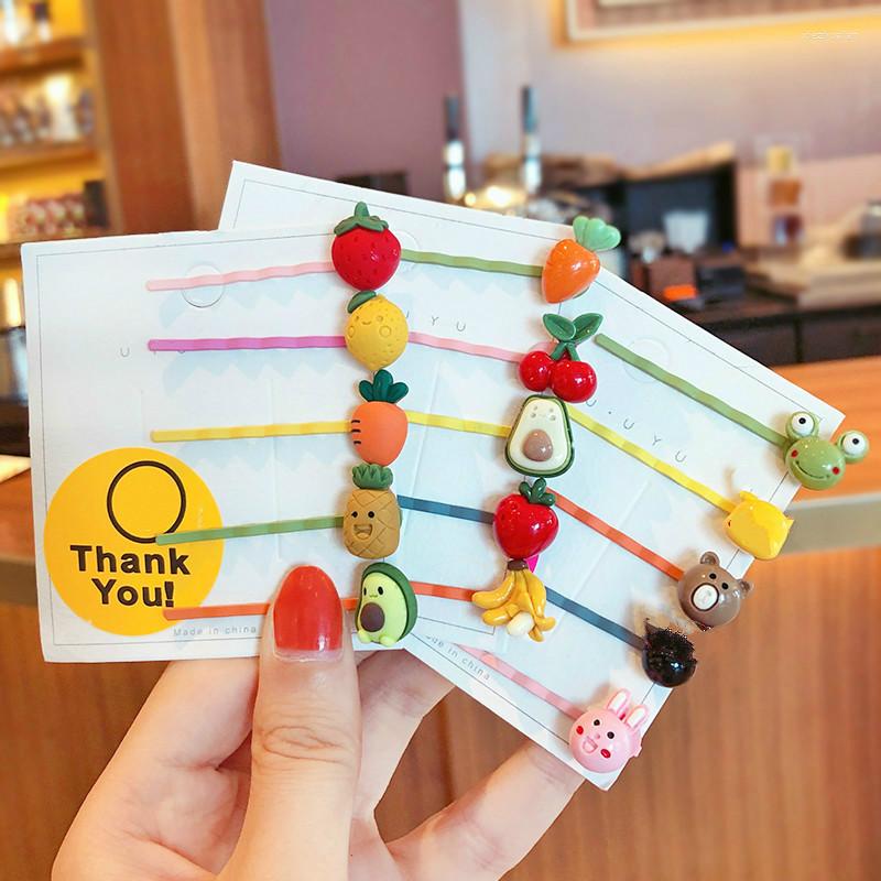 

Hair Accessories 3/5 Pcs/Set Children Cute Cartoon Fresh Fruit Carrot Ornament Clips Girls Lovely Barrettes Hairpins Kids, Crocodile-3 pcs