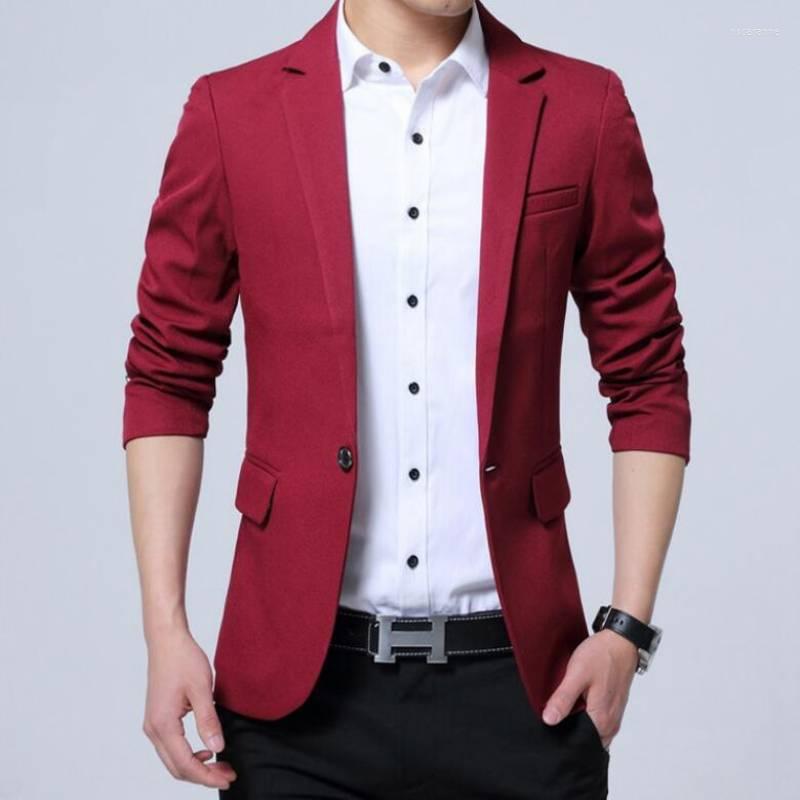 

Men's Suits Brand Mens Casual Blazers Autumn Spring Fashion Slim Suit Jacket Men Blazer Masculino Clothing Vetement Homme Plus Size 5XL, Black