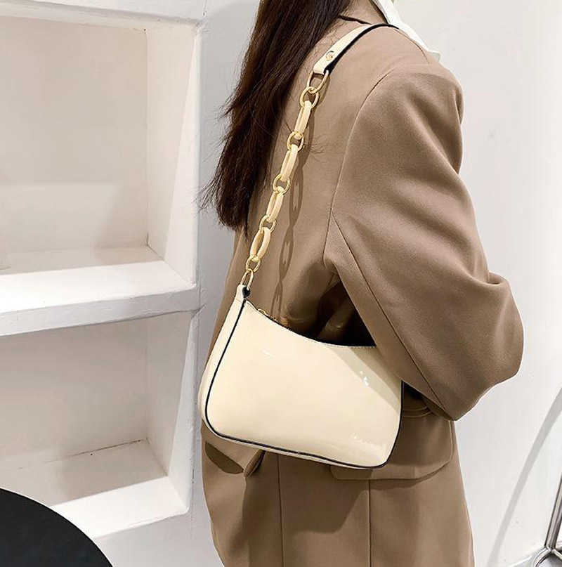 

wild Lvity HBP casual bags shoulder fashion bright surface solid color small square bag, Yellow