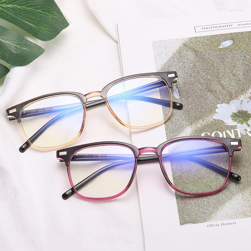 

Sunglasses Square Glasses Frame Men Women Anti Blue Light Eye Frames Rivet Myopia Computer Male Female Clear
