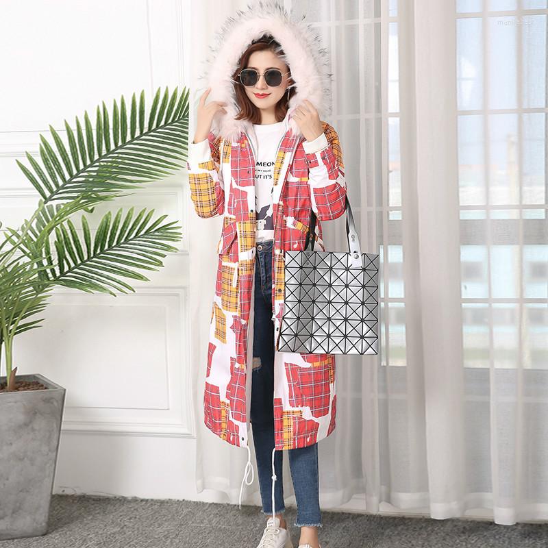 

Women' Fur Parka Down Cotton Coat Female Jacket Winter Women Clothes 2022 Korean Parkas Warm Tops Manteau Femme Hiver ZT4638, White