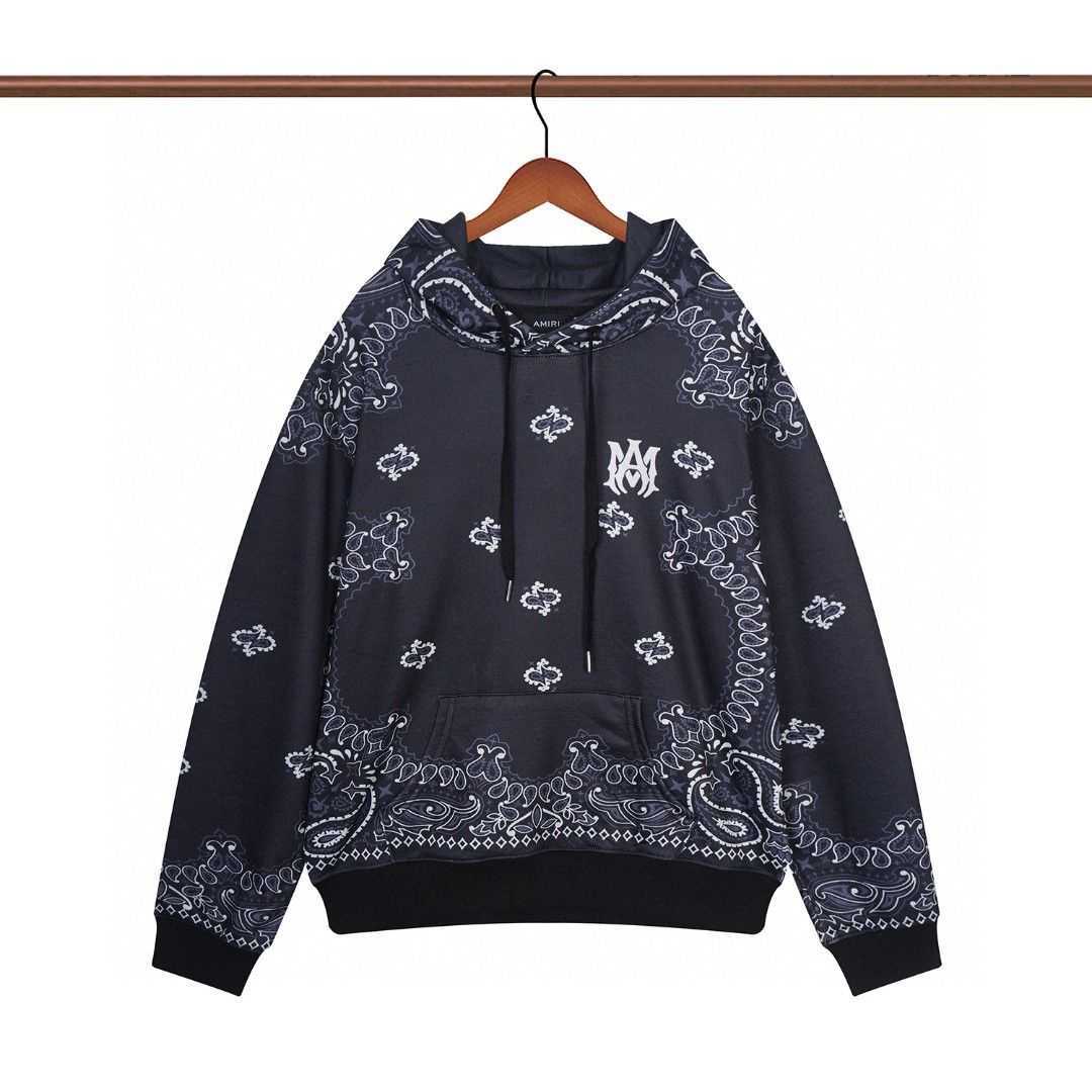 

Men Hoody Fashion Amri Hoodie Designer Cotton Brand Autumn Winter New Full Print Cashew Flower Pocket Casual Long Sleeve Women Unisex Leisure 6CL4, Mingy-3011 blue