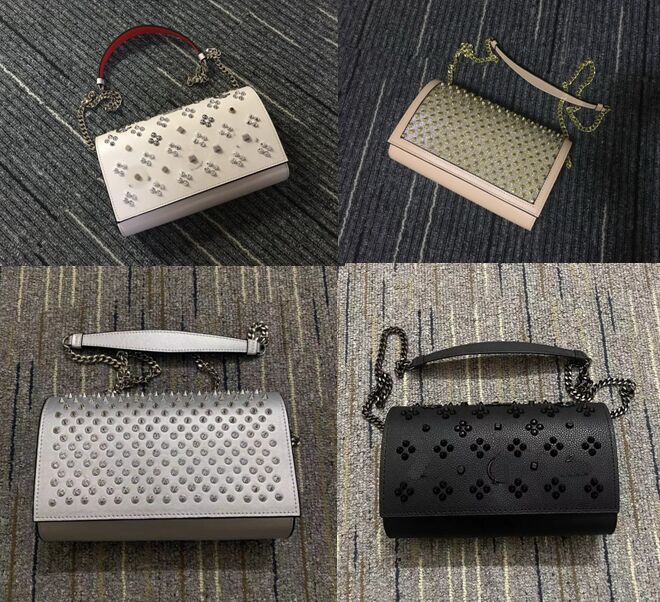 

Evening Bags women men school bags Genuine leather brands Backpack top designer lamb skin spike bag with crystal spins red bottom black color Totes, 23*14cm+box