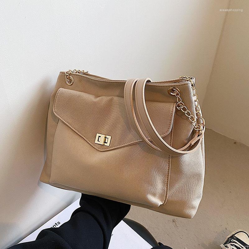 

Duffel Bags Fashion Women's Bag Autumn 2022 Simple Luxury Versatile Tote Large Capacity Chain Hand Bill Of Lading Shoulder Slung, Green