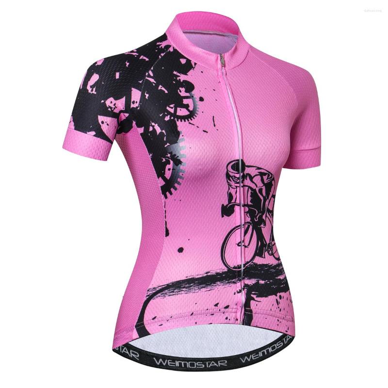 

Racing Jackets Cycling Jersey Summer Short Sleeve Bike Clothing Mountain Women Bicycle Tops Breathable Road Quick Dry Shirt Ropa, Color 17