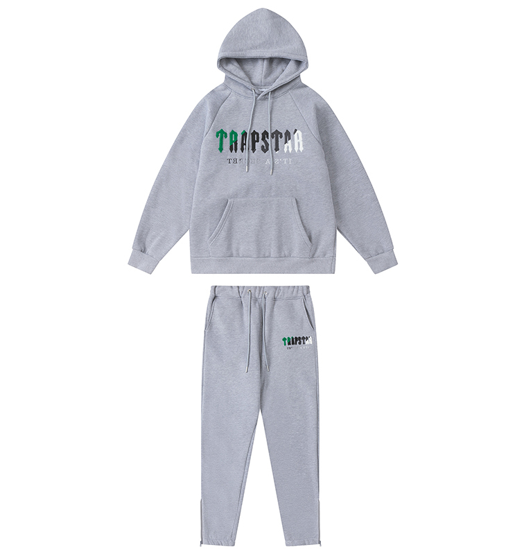 

hoodie Trapstar full tracksuit rainbow towel embroidery decoding hooded sportswear men and women sportswear suit zipper trousers Size S-  pure cotton, 12