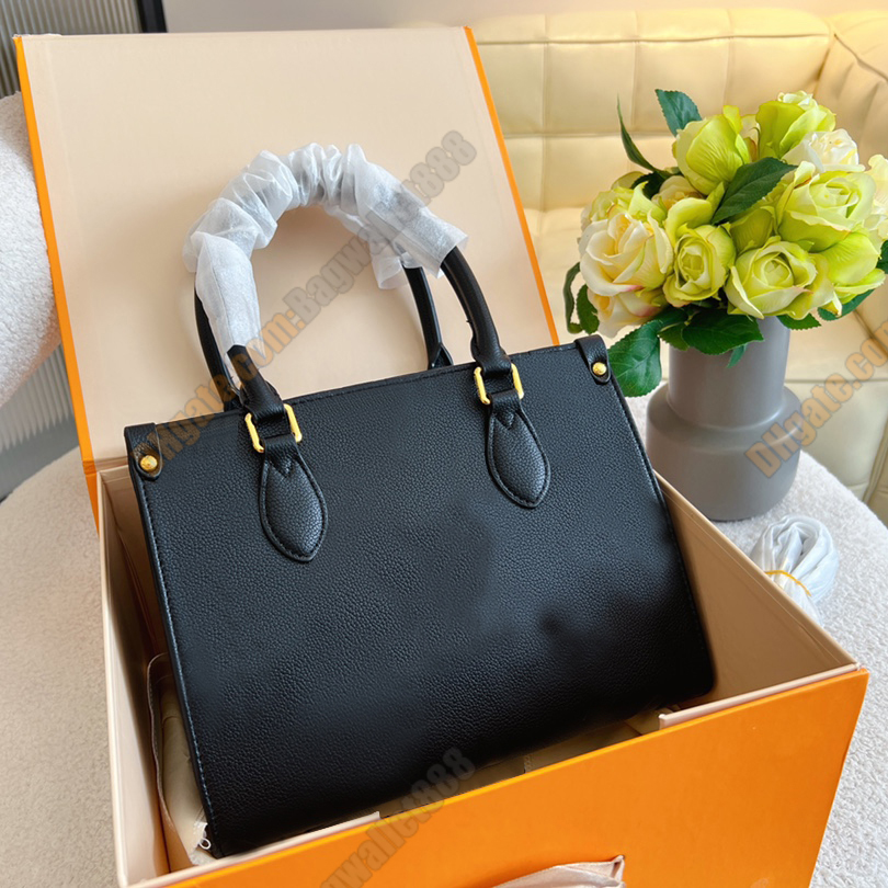 

Luxurys Designers Bag Fashion Women Tote Bags onthego pm Backpack Embossing Leather Lady Handbags Messenger Crossbody Shoulder Bag Shopping Totes Wallet, Black
