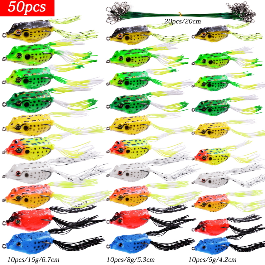 

Baits Lures 5g-15g Frog Soft Fishing Double Hooks Top water Ray Artificial Minnow Crank Bait Silicone Wobblers 221111