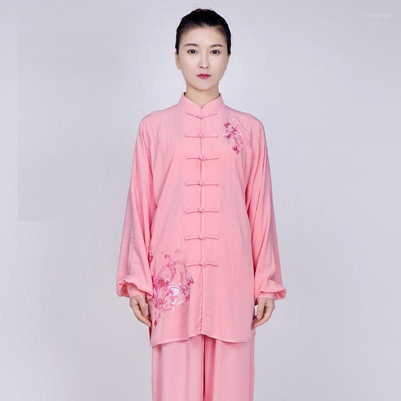 

Ethnic Clothing Tai Chi Uniform Martail Arts Clothes Cotton Linen Loose Wide Leg Pant Shirt Outfit Taichi Exercise Casual Suit