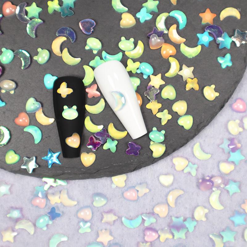 

Nail Art Decorations 50Pcs/3D Cute Luminous Kawaii Accessories Charms Stars/Moon Resin Rhinestones Manicure Design