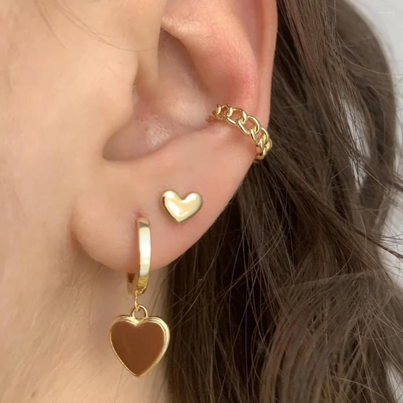 

Hoop Earrings 2022 Summer Test Minimalist Sweet Lovely Heart Geometric Drop For Women Girls Trendy Jewelry Gift