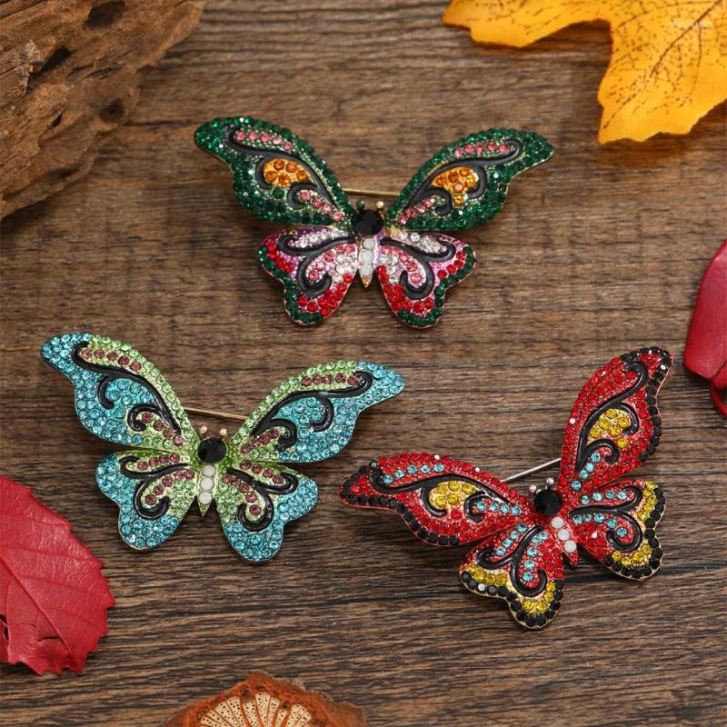 

Brooches Muylinda Sparkling Rhinestone Butterfly Women Men Blue Insect Party Office Brooch Pins Gifts 3 Colors Available