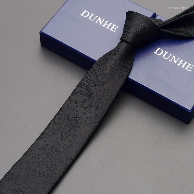 

Bow Ties High Quality 2022 Fashion Silk Wedding For Men Tie Slim 6cm Necktie Designers Brand Casual Neck With Gift Box Black