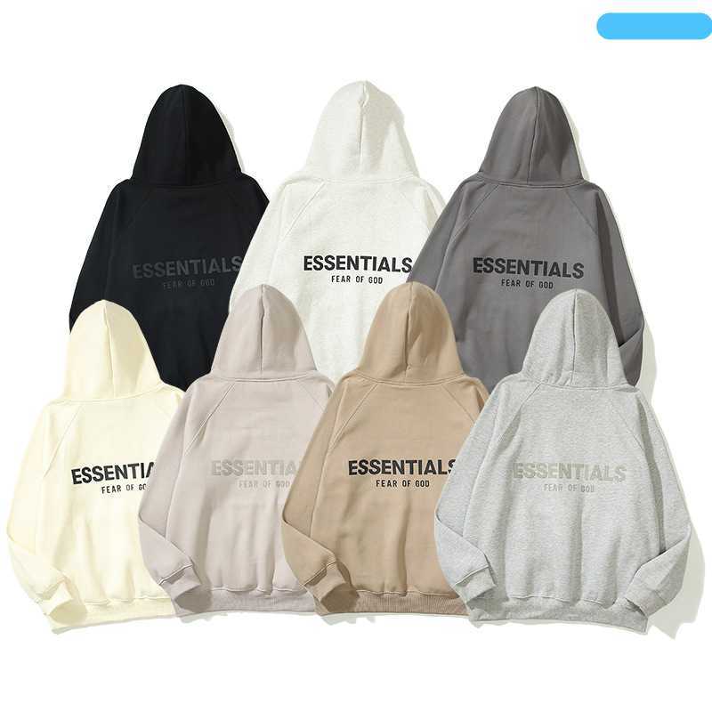 

Men's Hoody Fashion Fog Designer Esenti Autumn Winter Plush Sweater Printed Alphabet High Street Men and Women Loose Casual Hoodie Size Swea, White