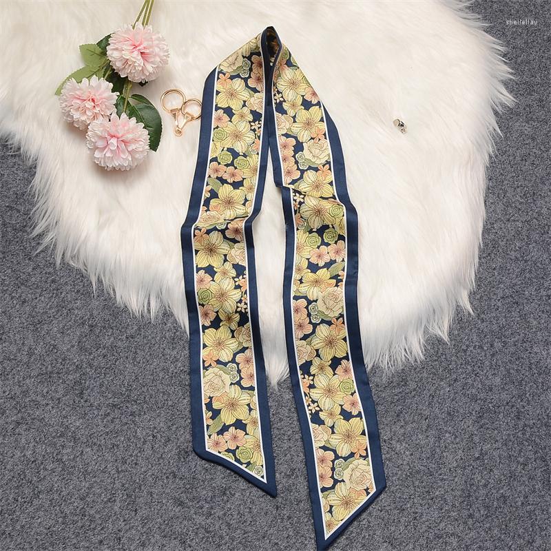 

Scarves Real Silk Hair Band Scarf For Women Printing Mulberry Headscarf Bags Accessories Shirt Tie Ladies Neck Long Shawl