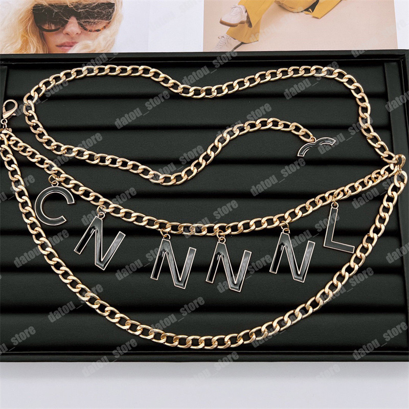 

Chain Belts For Women Designer Waist Links Woman Luxury Belt Dress Accessories Ladies Chains Waistband Retro Letter Pendants Belts, Free