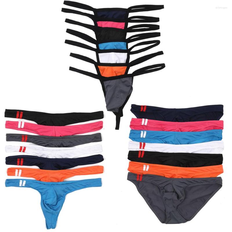 

Underpants 7PCS/Lot Mens Underwear Sexy Gay Thin Cuecas Mesh Breathable Male Panties U Convex Pouch Man Bikini Briefs Thong, E059