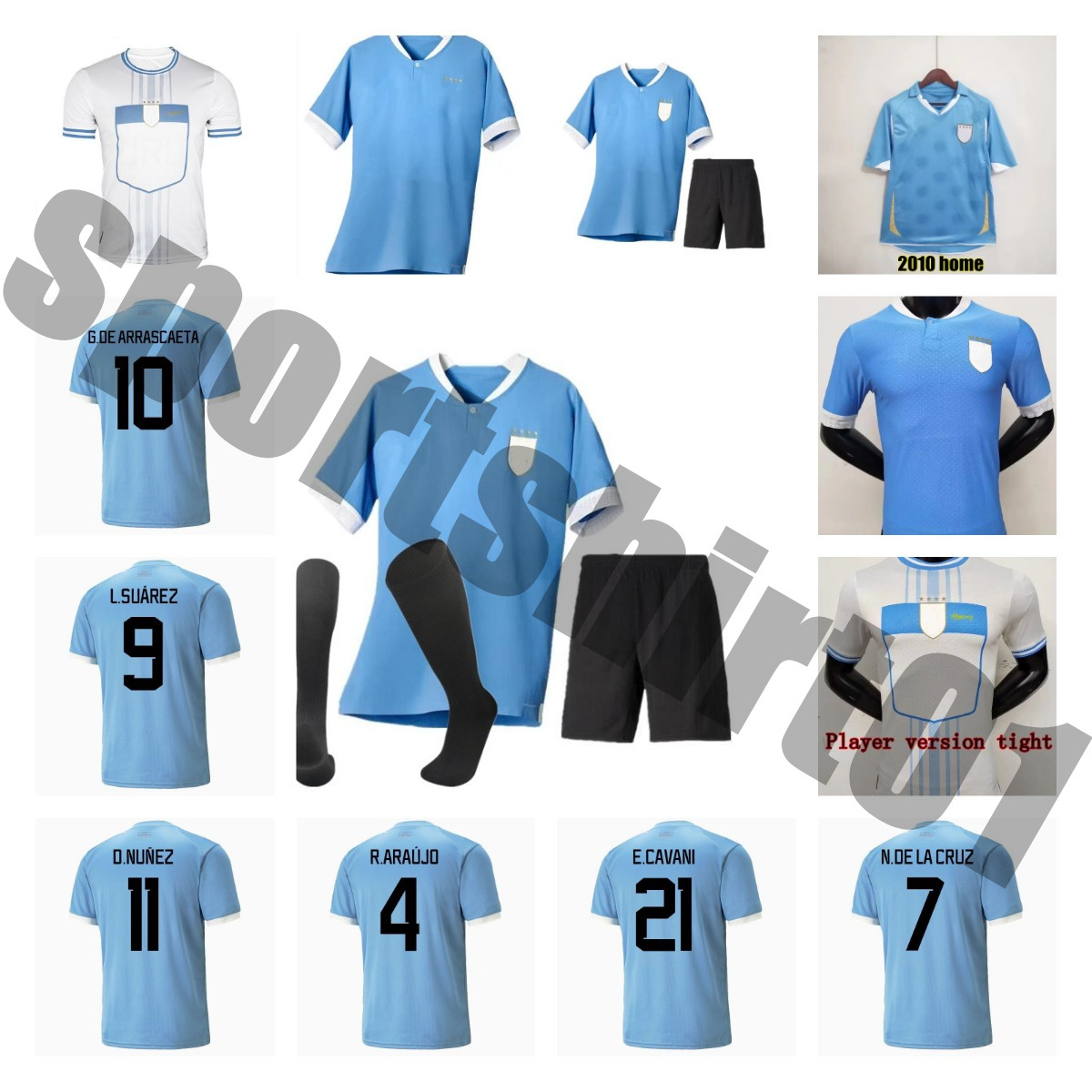 

Uruguay Soccer Jerseys 2022 2023 Copa America Retro 2010 L.suarez E.cavani F. Valverde N. Nandez J.M.Gimenez De La Cruz National Team 22 23 jersey Football Shirt Uniforms