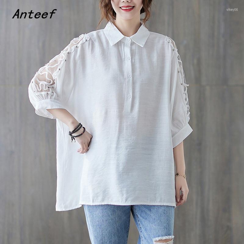 

Women's T Shirts Cotton Mesh Vintage Casual Loose Long Summer Tee Shirt Women T-shirt Ladies Tshirt 2022 Tops Streetwear Clothes, Black