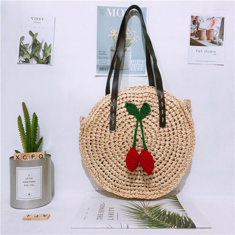 

Evening Bags Women Bag Fashion Handmade Straw Woven Purse Handbag Lovely Messenger Shoulder Boho Holiday Beach Summer Tote, Beige