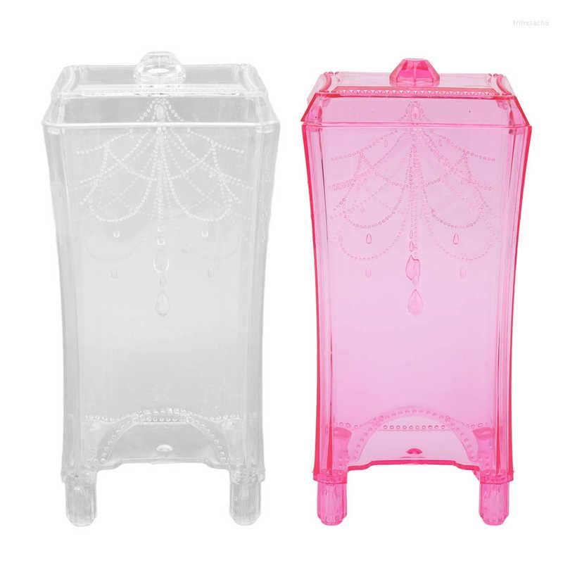 

Makeup Sponges Cotton Box Buttom Opening Pad Holder For Bathroom